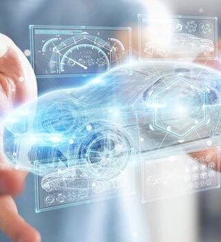Darstellung von PREEVision mit Auto-Hologramm | © ESG Mobility